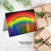 Carte Arbre de Noël Rainbow personnalisé