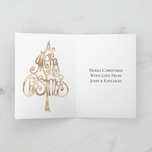 Carte Arbre de Noël rouge (Intérieur)