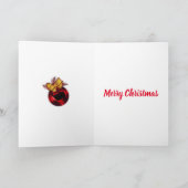 Carte Arbre de Noël rouge et or (Intérieur)