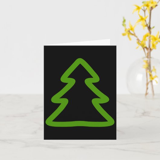 Carte Arbre de Noël simple (Fleur jaune)