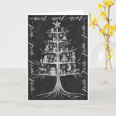 Carte Arbre de Noël Tableau Noir (Fleur jaune)