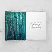 Carte Arbre de Noël turquoise vert Tinsel (Intérieur)