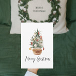 Carte Arbre de Noël Vintage | Joyeux Noël<br><div class="desc">Profitez du charme intemporel de la saison des Fêtes avec notre design Vintage Aquarelle Arbre de Noël. Cette pièce exquise capte l'esprit de yuletide avec une touche de nostalgie, en faisant l'ajout parfait à votre décor de vacances et un merveilleux cadeau pour vos proches. Célébrez la magie de Noël avec...</div>