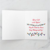 Carte Arbre de Noël vintage lithographique (Intérieur)