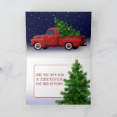 Carte Arbre de Noël Vintage Red Truck Hauts (Intérieur)
