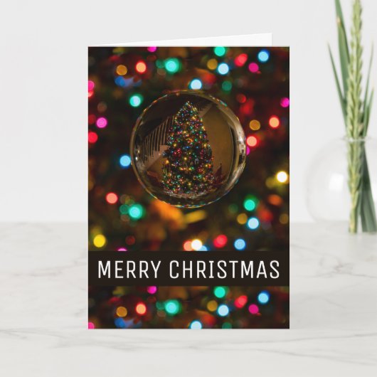 Carte Arbre de Noël, voeux de Noël (Devant)