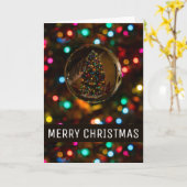 Carte Arbre de Noël, voeux de Noël (Fleur jaune)