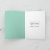 Carte Arbre de Noël Whimsical Gold Blue Mint (Intérieur)