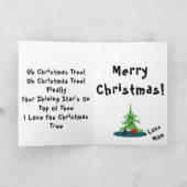 Carte Arbre de Noël Whimsical Iguana Oh (Intérieur)