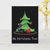 Carte Arbre de Noël Whimsical Iguana Oh (Fleur jaune)