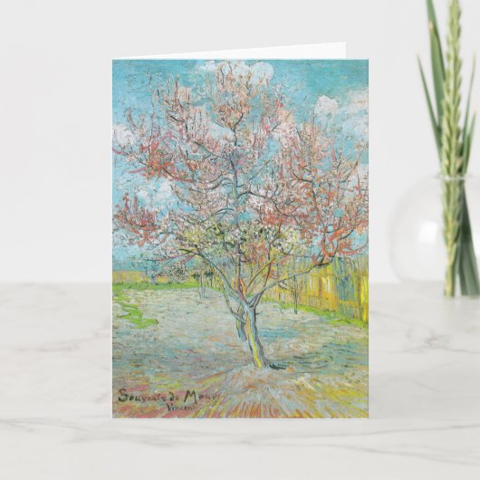Carte Arbre de pêche à fleurs | Vincent van Gogh (Devant)