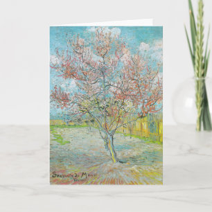 Carte Arbre de pêche à fleurs   Vincent van Gogh