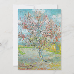 Carte Arbre de pêche à fleurs   Vincent van Gogh