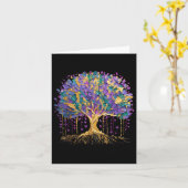 Carte Arbre de perles de carnaval Mardi Gras La Nouvelle (Fleur jaune)