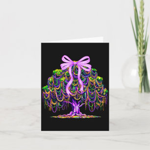 Carte Arbre de perles de Mardi Gras Carnaval La Nouvelle