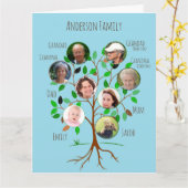 Carte Arbre de photo de famille immédiate (Fleur jaune)