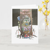 Carte Arbre de souris de Noël (Fleur jaune)