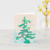 Carte Arbre de vacances (Fleur jaune)