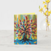 Carte Arbre de Vie Fête des Mères (Fleur jaune)