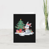 Carte Arbre d'éclairage Noël Lapin Lapin Lapin Lapin Lap (Devant)