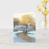 CARTE ARBRE D'OR REFLÉTÉ DANS L'ÉTANG DE (Fleur jaune)