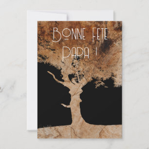 Carte Arbre en bois - Bonne fête papa !