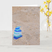 Carte Arbre en verre marin marine (Fleur jaune)