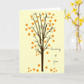 Carte Arbre Feuille orange (Fleur jaune)