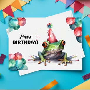 Carte Arbre Grenouille mignonne Tropical Amphibian Joyeu