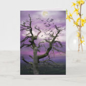 Carte Arbre Halloween (Fleur jaune)