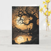 Carte Arbre Halloween (Fleur jaune)