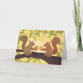 Carte Arbre Jaune écureuil (Devant)