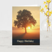 Carte Arbre Lever de Soleil Paisible (Fleur jaune)