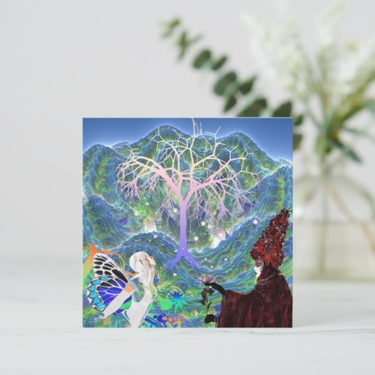 Carte Arbre magique étoile (Debout devant)