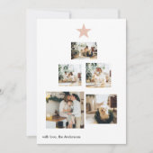 Carte Arbre photo de Noël| Pastel Pink | Joyeux Fêtes (Devant)