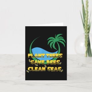 Carte Arbre Plantation Bee Protection Eco Nettoyage de l