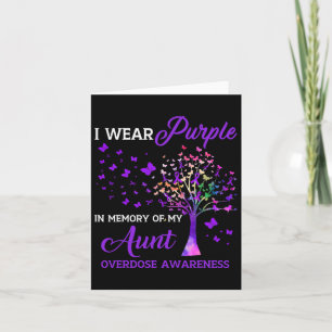 Carte Arbre que je porte de mémoire violette de la tante