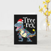 Carte Arbre rex dinosaure Noël  (Fleur jaune)
