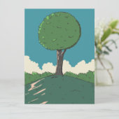 Carte Arbre sur une colline (Debout devant)