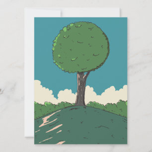 Carte Arbre sur une colline