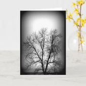 Carte Arbre Tournant Noir Et Blanc Toute Occasion (Fleur jaune)
