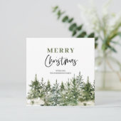 Carte Arbre vert de Noël | Joyeux Noël (Debout devant)