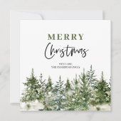 Carte Arbre vert de Noël | Joyeux Noël (Devant)