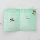 Carte Arbre vert tropical avec animaux koala anniversair (Intérieur)