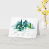 Carte Arbres à l'aquarelle  (Fleur jaune)