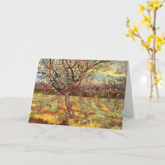 Carte Arbres abricot en fleurs par Vincent van Gogh (Fleur jaune)