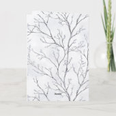 Carte Arbres blancs de Noël argentés (Dos)