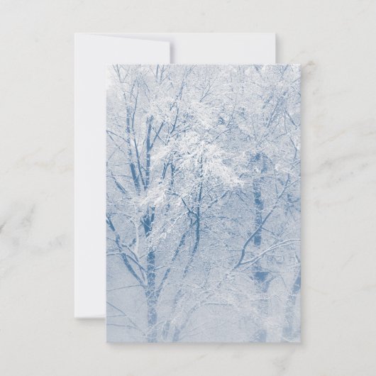 Carte Arbres couverts de neige Photo hiver (Devant)