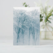 Carte Arbres couverts de neige Photo hiver (Debout devant)