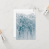 Carte Arbres couverts de neige Photo hiver (Devant/Arrière en situation)